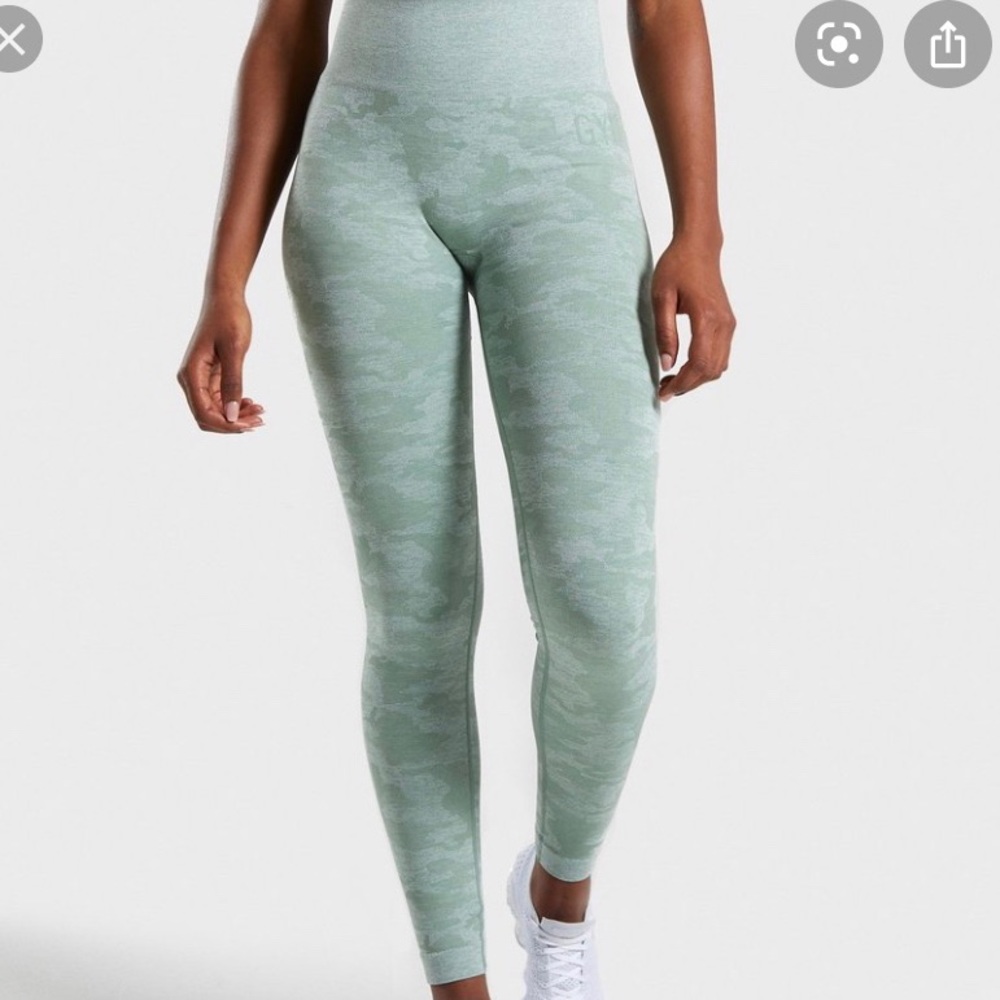 Green camo leggings